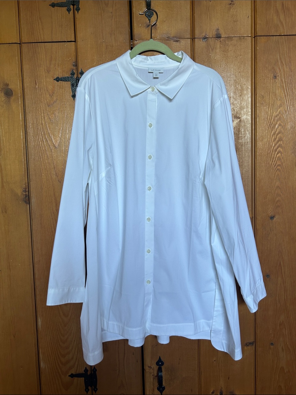 Classic White Long Button-Up Shirt